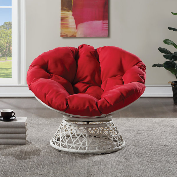 Dakota Fields Daysi 40'' Wide Tufted Swivel Papasan Chair & Reviews